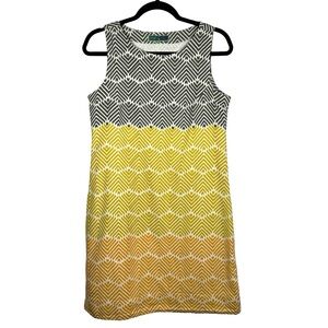 Bombay Paisley Summer Sleeveless Chevron Pattern Ombre Tank Dress Size Medium